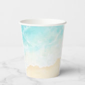 Gobelets En Papier Fête des mariées d'été de la plage (Verso)