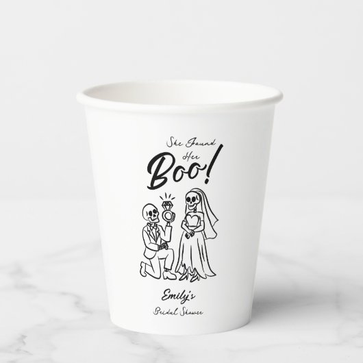 Gobelets En Papier Fête des mariées d'Halloween Whimsical dessinée à  (Recto)