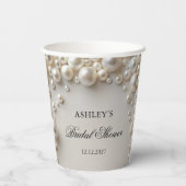 Gobelets En Papier Fête des mariées élégante Pastel Pearls (Verso)