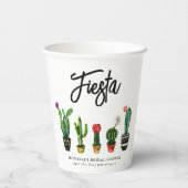 Gobelets En Papier Fête des mariées Fiesta Cactus (Verso)