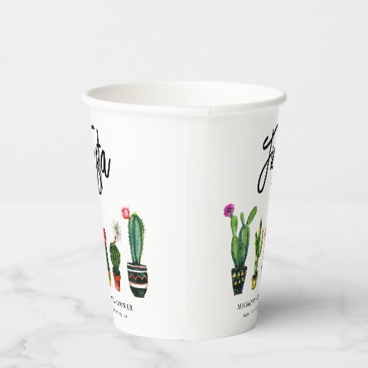 Gobelets En Papier Fête des mariées Fiesta Cactus (Droite)