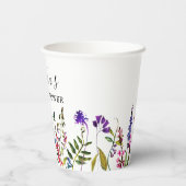 Gobelets En Papier Fête des mariées fleur sauvage (Verso)