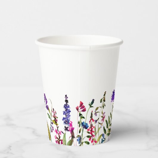 Gobelets En Papier Fête des mariées fleur sauvage (Droite)