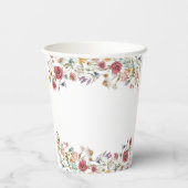 Gobelets En Papier Fête des mariées fleur sauvage (Verso)