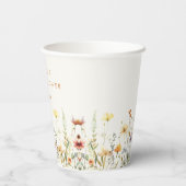 Gobelets En Papier Fête des mariées Fleur sauvage rustique (Verso)