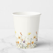 Gobelets En Papier Fête des mariées Fleur sauvage rustique (Droite)