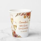 Gobelets En Papier Fête des mariées florale Boho (Recto)