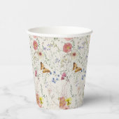 Gobelets En Papier Fête des mariées florale Fleur sauvage en pression (Droite)