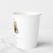 Gobelets En Papier Fête des mariées florale Moody Fall (Verso)