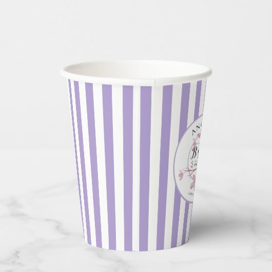 Gobelets En Papier Fête des mariées Lavender Rose Lilac Blossom (Droite)