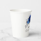 Gobelets En Papier Fête des mariées métallique Bleu Blanc Royal (Droite)