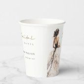 Gobelets En Papier Fête des mariées moderne Mariage aquarelle (Droite)