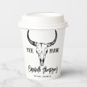 Gobelets En Papier Fête des mariées personnalisée Mariage occidental  (Recto)