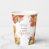 Gobelets En Papier Fête des mariées principale des agrumes (Verso)