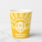 Gobelets En Papier Fête des mariées Retro Sunshine Pickleball (Recto)