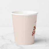 Gobelets En Papier Fête des mariées rose Peach retro élégant (Droite)