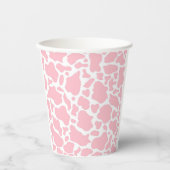 Gobelets En Papier Fête des mariées rose Vache (Recto)