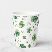 Gobelets En Papier Fête des mariées Shamrock verte (Recto)