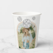 Gobelets En Papier Fête des mariées Super Silver Retro Disco (Verso)