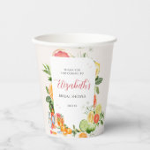 Gobelets En Papier Fête des mariées tropicale des agrumes (Recto)