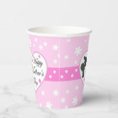 Gobelets En Papier Fête des mères maman et bébé rose (Droite)