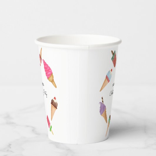 Gobelets En Papier Fête des Popsicles de Crème glacée (Droite)