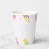 Gobelets En Papier Fête d'été de la crème glacée Popsicle (Verso)