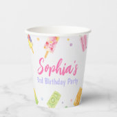 Gobelets En Papier Fête d'été de la crème glacée Popsicle (Recto)