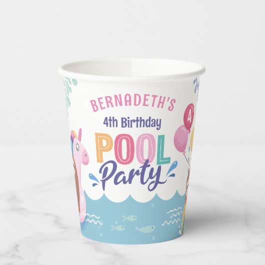 Gobelets En Papier Fête d'été Lazy Sloth Pool (Gauche)