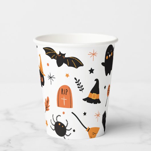 Gobelets En Papier Fête d'Halloween (Verso)