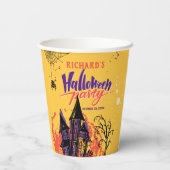 Gobelets En Papier Fête d'Halloween Abstraite et colorée (Verso)