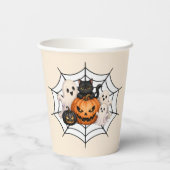 Gobelets En Papier Fête d'Halloween effrayante (Verso)
