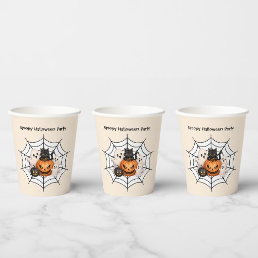 Gobelets En Papier Fête d'Halloween effrayante (Multi)