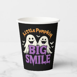 Gobelets En Papier Fête d'Halloween Fantôme et Chauve-Souris Mignons 