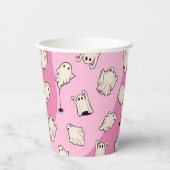 Gobelets En Papier Fête d'Halloween rose Retro (Recto)