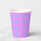 Gobelets En Papier Fête d'hiver Bleu clair Snowflake Motif Lilac (Droite)