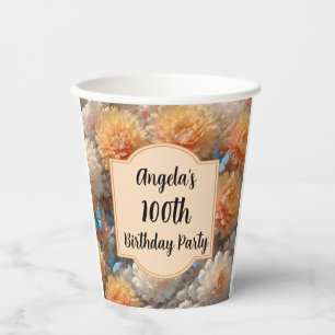 Gobelets En Papier Fête du 100e anniversaire