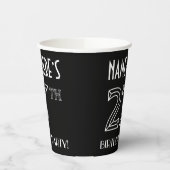 Gobelets En Papier Fête du 27e anniversaire : Style Art Déco + Nom pe (Gauche)