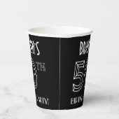 Gobelets En Papier Fête du 50e anniversaire : Style Art Déco + Nom pe (Droite)