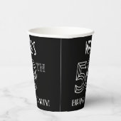 Gobelets En Papier Fête du 59e anniversaire : Style Art Déco + Nom pe (Droite)