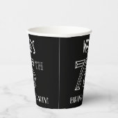 Gobelets En Papier Fête du 75e anniversaire : Style Art Déco + Nom pe (Droite)