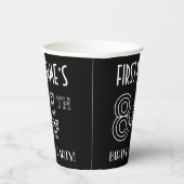 Gobelets En Papier Fête du 84e anniversaire : Style Art Déco + Nom pe (Droite)