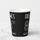 Gobelets En Papier Fête du 89e anniversaire : Style Art Déco + Nom pe (Gauche)