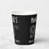 Gobelets En Papier Fête du 98e anniversaire : Style Art Déco + Nom pe (Gauche)