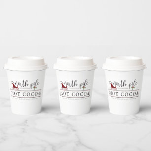 Gobelets En Papier Fête du cacao chaud du Pôle Nord