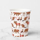 Gobelets En Papier Fête du Canada Animaux canadiens (Droite)