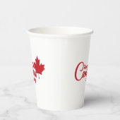 Gobelets En Papier Fête du Canada avec feuille d'érable (Droite)