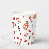 Gobelets En Papier Fête du Canada BBQ canadien (Recto)