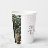 Gobelets En Papier Fête du champagne rose aquarelle (Droite)