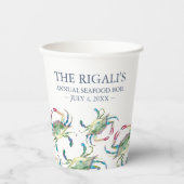 Gobelets En Papier Fête du crabe de mer sur mesure (Recto)